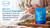 Ajmal Tamseen herbal pouch with tea and natural herbs, woman using hot water bottle for period cramps and natural menstrual comfort relief